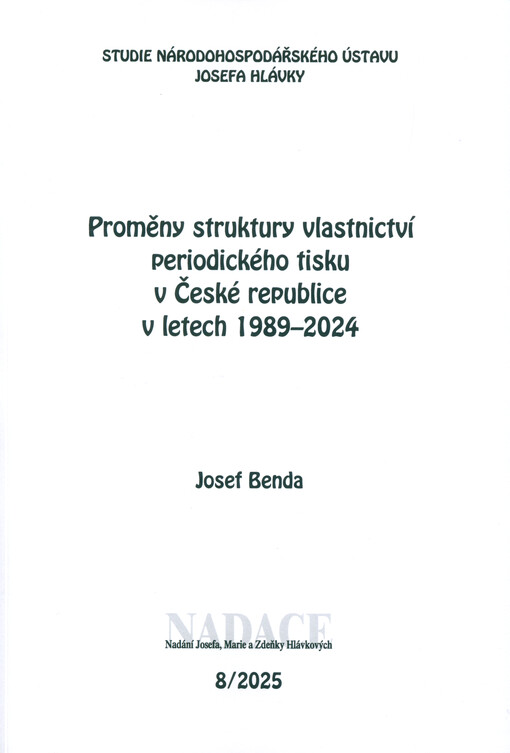 Proměny struktury vlastnictví periodického tisku v České republice v letech 1989-2024