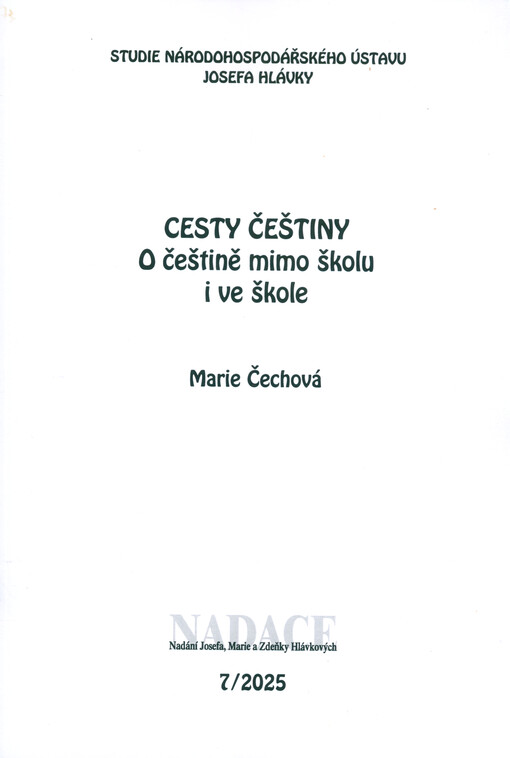 Cesty češtiny : o češtině mimo školu i ve škole