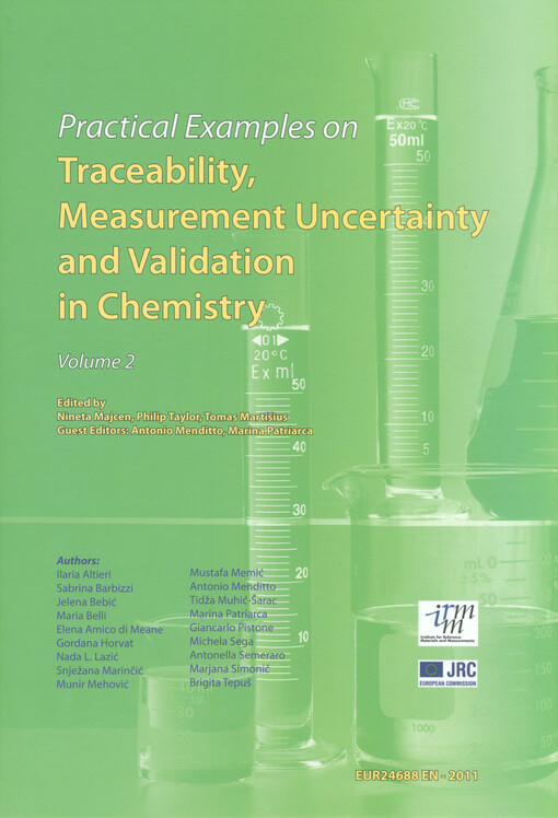 Practical examples on traceability, measurement uncertainty and validation in chemistry. Volume 2