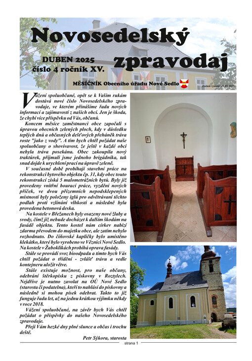 Novosedelský zpravodaj