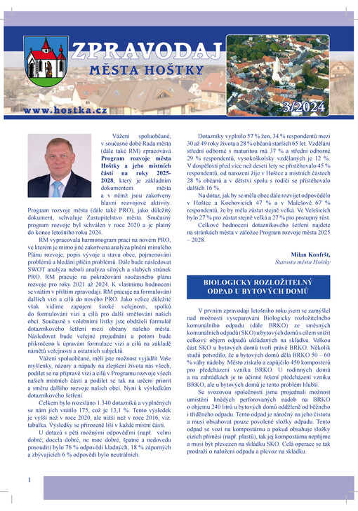 Zpravodaj města Hoštky