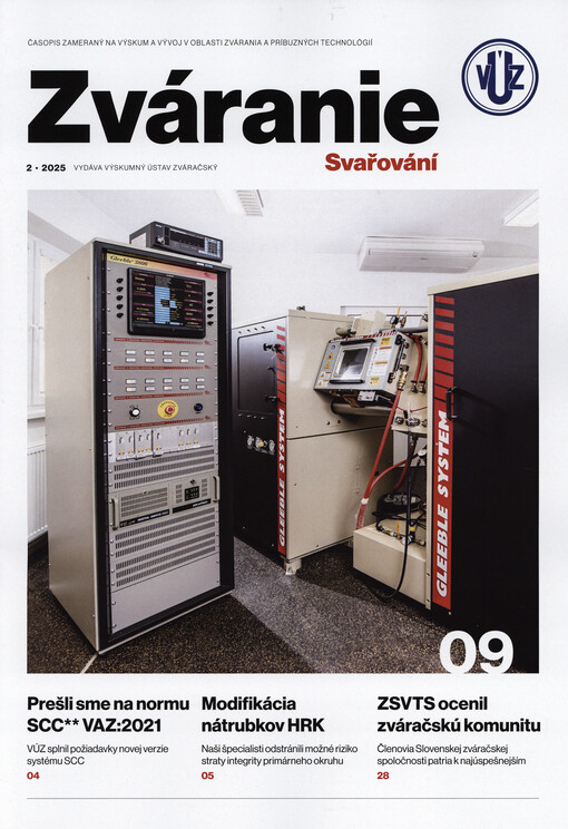 Zváranie = Svařování : odborný časopis so zameraním na zváranie a príbuzné technológie