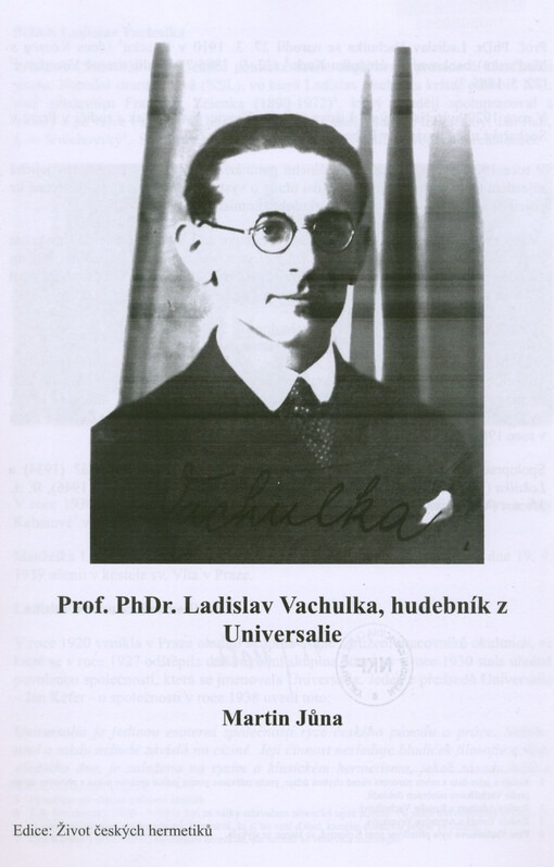 Prof. PhDr. Ladislav Vachulka, hudebník z Universalie