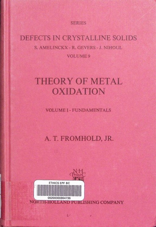 Theory of metal oxidation A. T. Fromhold, Jr.