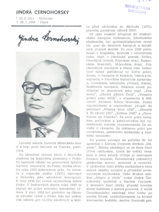 Jindra Černohorský