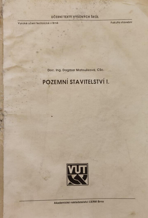 Pozemní stavitelství I