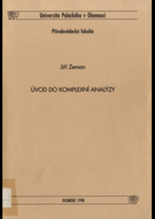 Úvod do komplexní analýzy :Určeno pro stud. učitelství matematiky
