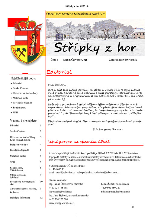 Střípky z hor : zpravodajský čtvrtletník