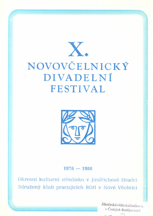 Novovčelnický divadelní festival ...