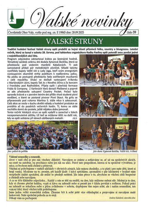 Valské novinky : čtvrtletník obecního úřadu ve Valech