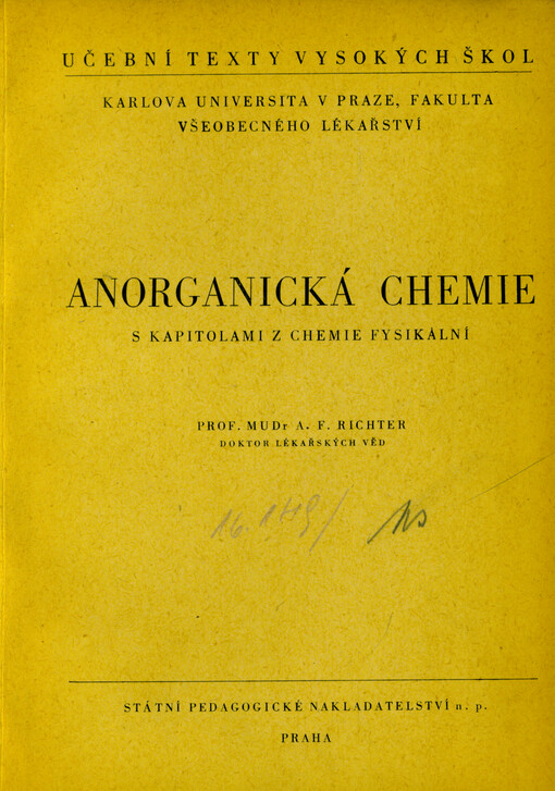 Anorganická chemie s kapitolami z chemie fysikální