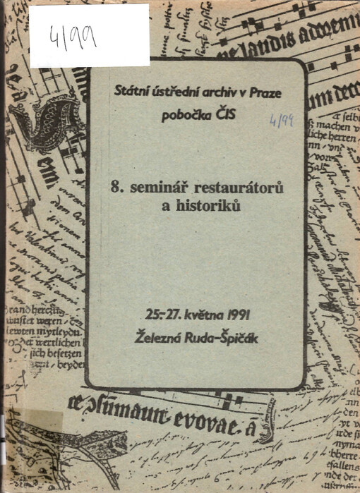 ... seminář restaurátorů a historiků :... : sborník referátů