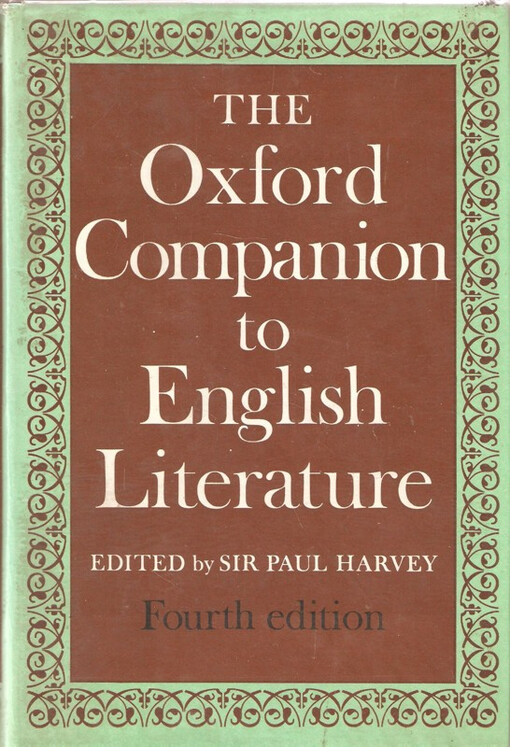 The Oxford companion to English literature