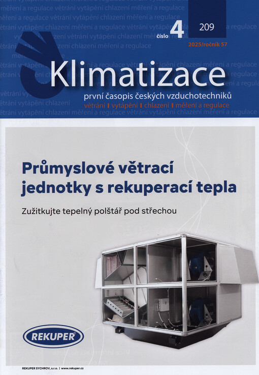 Klimatizace : první časopis českých vzduchotechniků