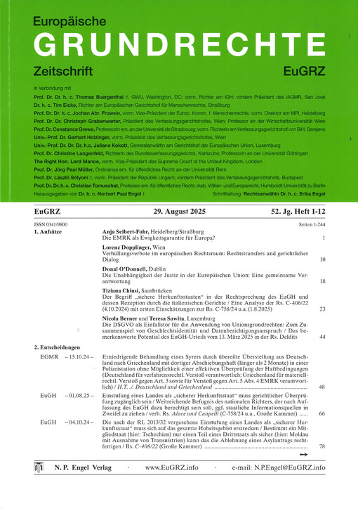 Europäische Grundrechte Zeitschrift