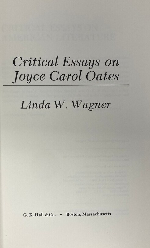 Critical essays on Joyce Carol Oates
