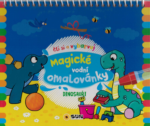 Magické vodní omalovánky : čti si a vybarvuj. Dinosauři