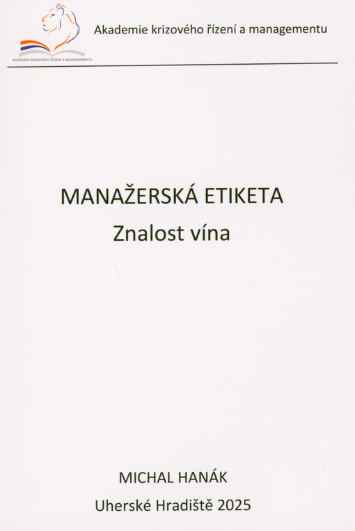 Manažerská etiketa : znalost vína