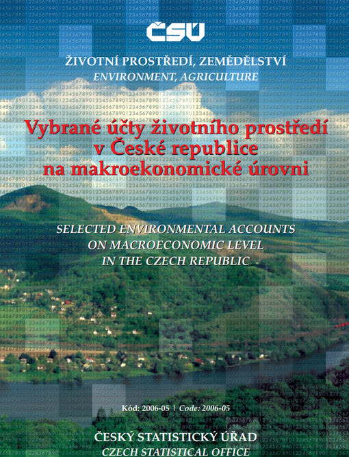 Vybrané účty životního prostředí v České republice na makroekonomické úrovni :(NAMEA pro emise do ovzduší v letech 1998, 1999, 2003 a MFA v letech 1993-2004)