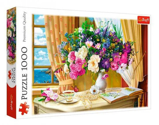 Kwiaty o poranku = Flowers in the morning = Fleurs le matin