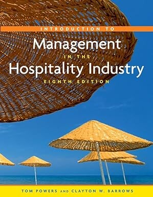 Introduction to management in the hospitality industry