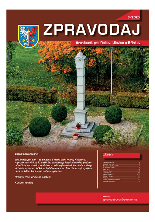 Zpravodaj : čtvrtletník pro Ročov, Úlovice a Břínkov