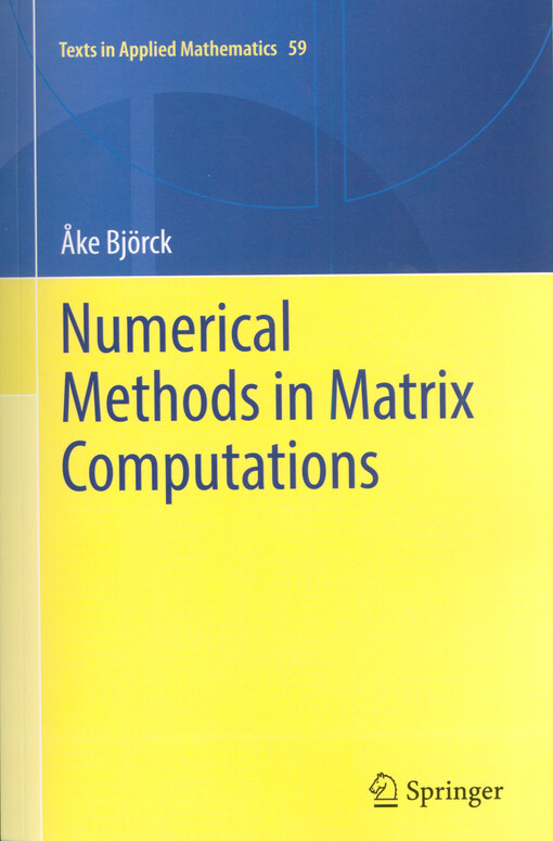 Numerical methods in matrix computations