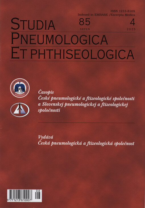 Studia pneumologica et phthiseologica : časopis České pneumologické a ftizeologické společnosti a Slovenskej pneumologickej a ftizeologickej spoločnosti