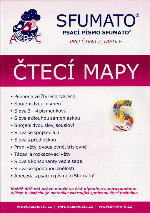 Čtecí mapy : psací písmo Sfumato : pro čtení z tabule