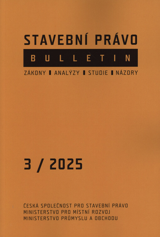 Stavební právo : bulletin : zákony, analýzy, studie, názory