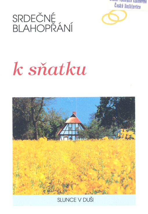 Srdečné blahopřání k sňatku