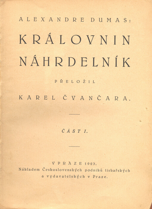 Královnin náhrdelník. Část I