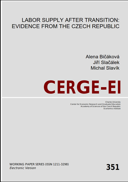 Labor supply after transition :evidence from the Czech Republic