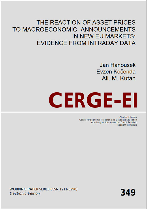 The reaction of asset prices to macroeconomic announcements in new EU markets :evidence from intraday data