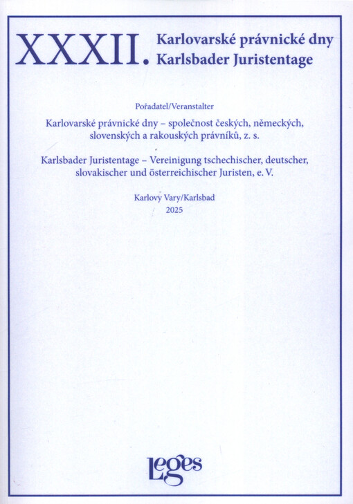... karlovarské právnické dny = ... Karlsbader Juristentage