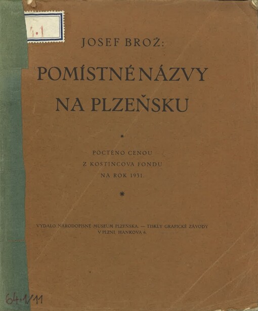 Pomístné názvy na Plzeňsku