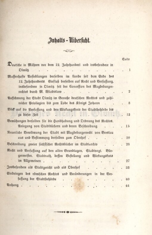 Deutsches Recht in Olmütz : ein rechtsgeschichtliches Fragment