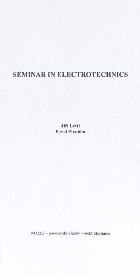 Seminar in electrotechnics