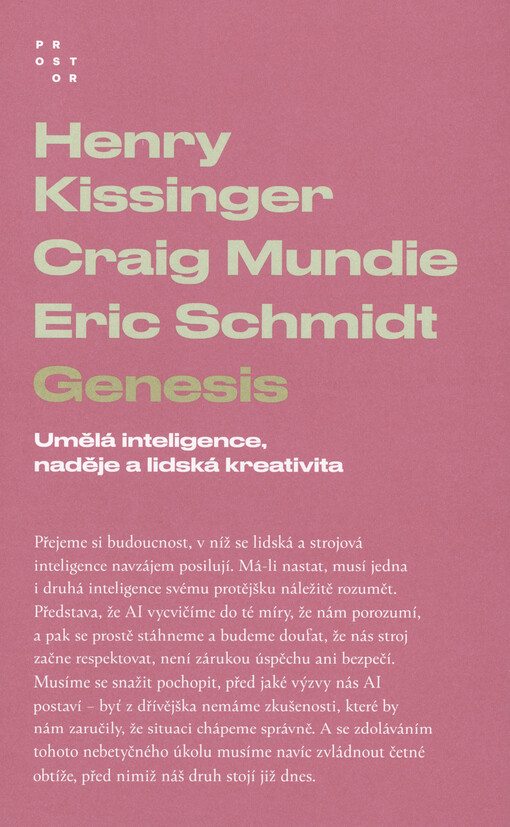 Genesis : umělá inteligence, naděje a lidská kreativita