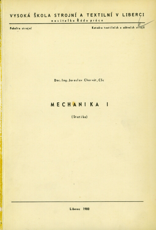 Mechanika I. (Statika)