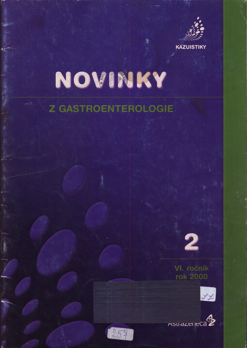 Novinky z gastroenterologie : časopis sponzorovaný společností Astra