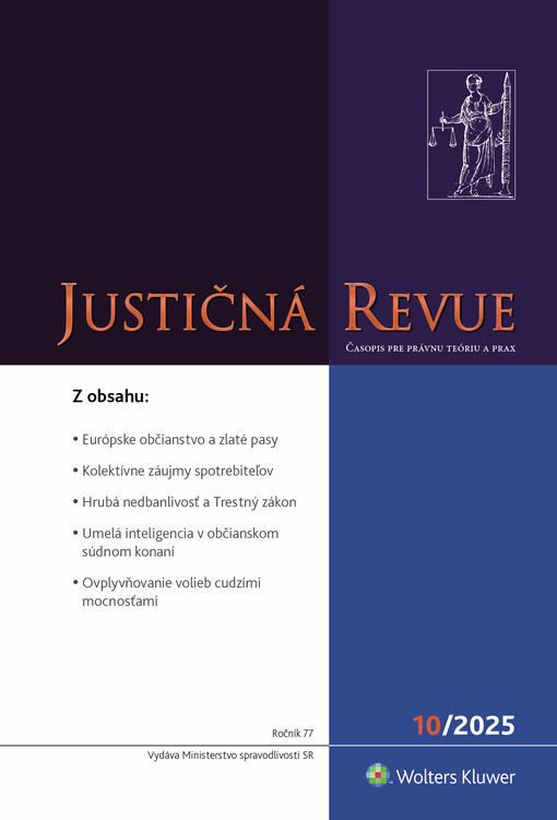 Justičná revue  : časopis pre právnu teóriu a prax