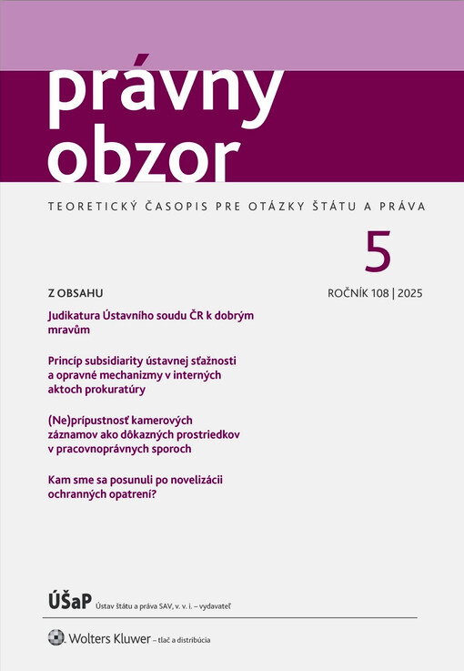 Právny obzor : teoretický časopis pre otázky štátu a práva