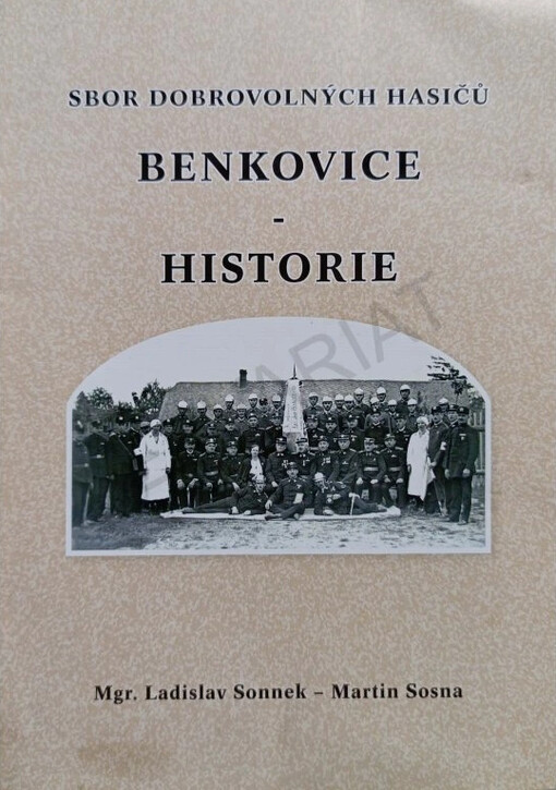 Sbor dobrovolných hasičů Benkovice :historie