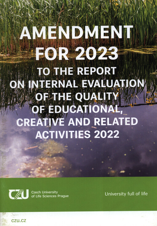 Addendum for ... to the internal quality assessment report for educational, creative and related activities ...