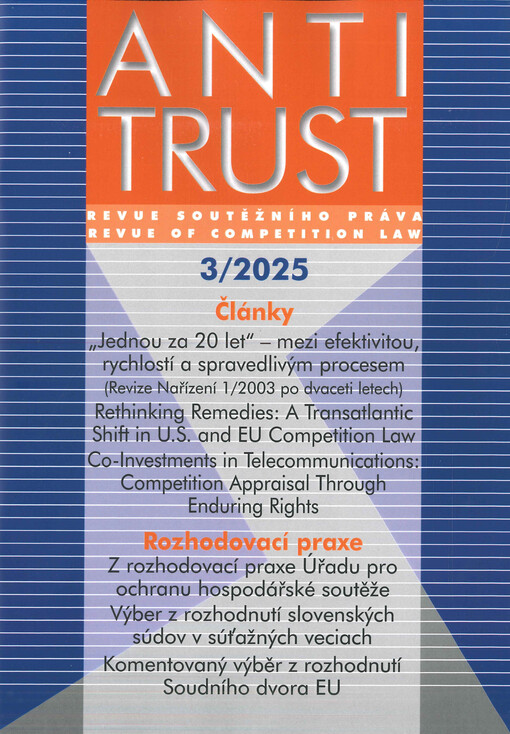 Antitrust : revue soutěžního práva