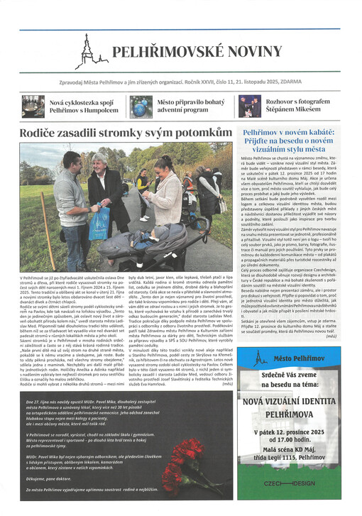 Pelhřimovské noviny : zpravodaj Městského úřadu Pelhřimov, kulturních zařízení a technických služeb