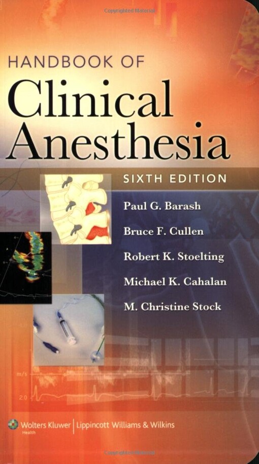 Handbook of clinical anesthesia