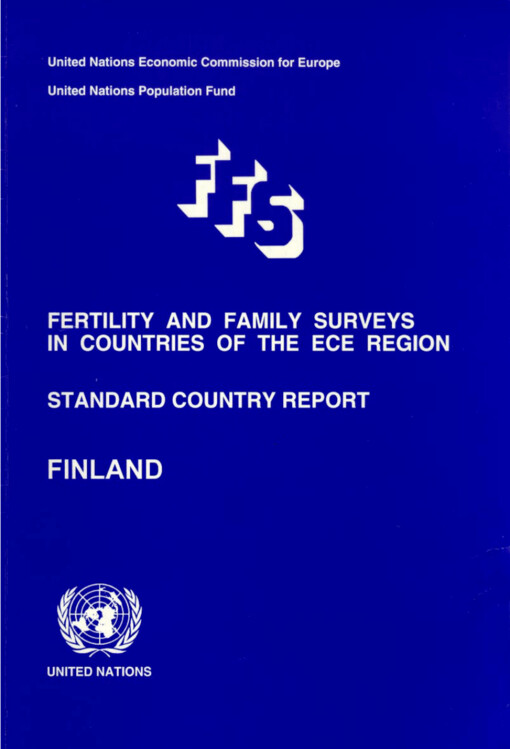 Fertility and family surveys in countries of the ECE region :standard country report : Finland