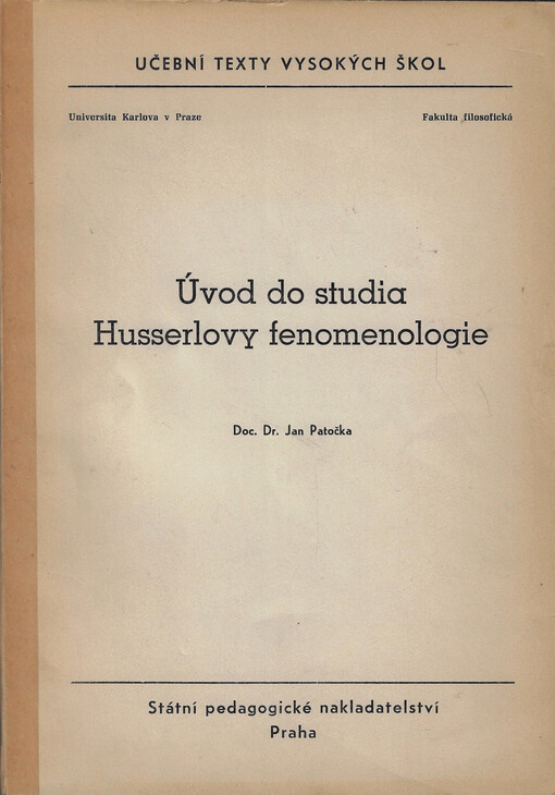 Úvod do studia Husserlovy fenomenologie
